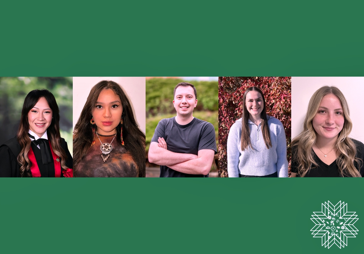 Students Loressa Sewap, Shanelle Sewap-Custer, Wyatt Roach, Kadence Vickers, and Brianne Tolley-Procyk